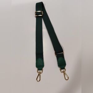 Green Canvas And Gold Hardware Replacement Bag Strap Crossbody Shoulder